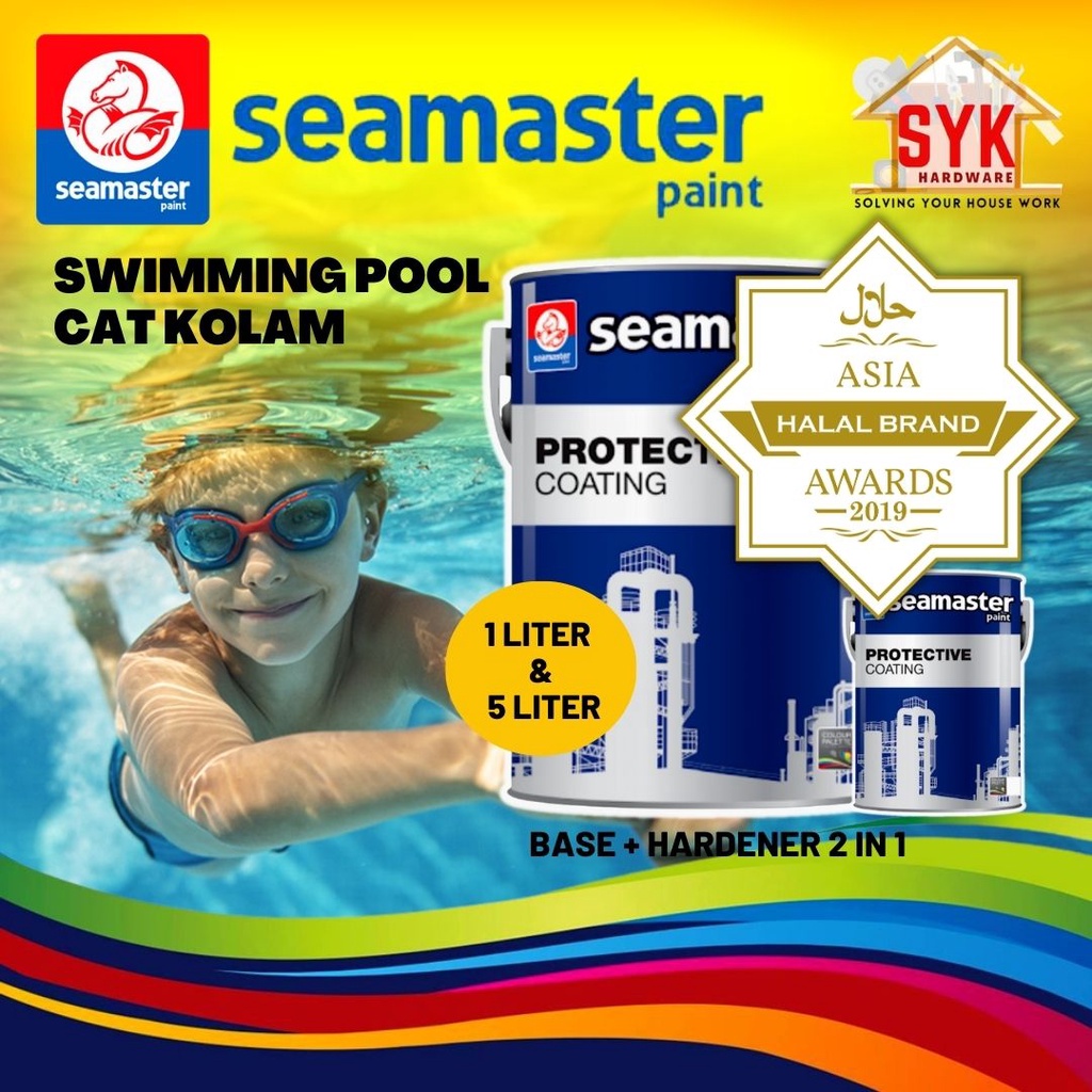 SYK Seamaster Paint Swimming Pool Epoxy Paint Pond Paint Cat Kolam