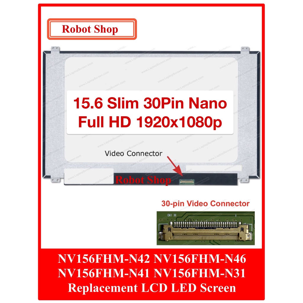 Écran LCD LED 15,6" IPS - Référence NV156FHM-N42 V8.1 - 1920x1080 - Neuf Garanti 1 An