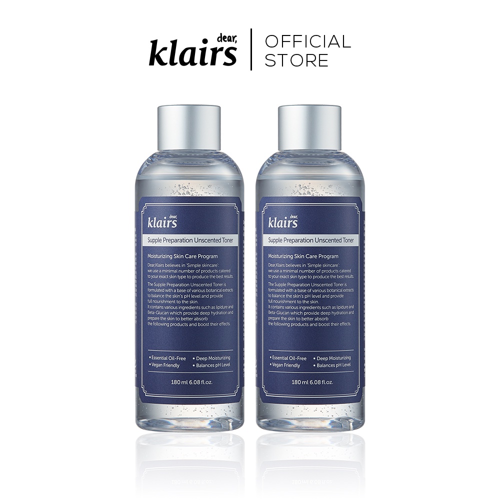 Klairs Supple Preparation Unscented Toner 180ml Twin Pack Shopee