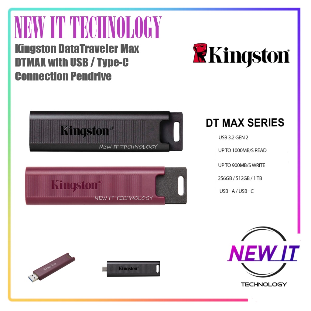Kingston DataTraveler Max USB 3.2 Gen 2 High Performance Type-C/Type-A ...