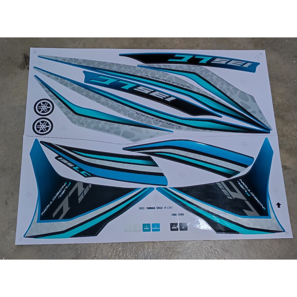 Stiker Sticker Body Stripe Cover Set (21) Yamaha Lc135 Lc 135 V8 LC135 ...