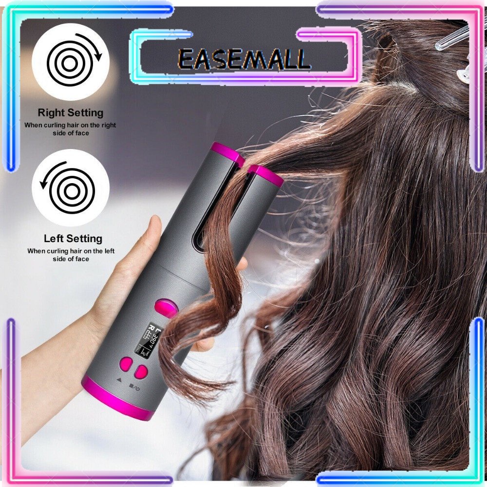 EASE MALL Automatic Hair curler Curling Iron Wireless Ceramic