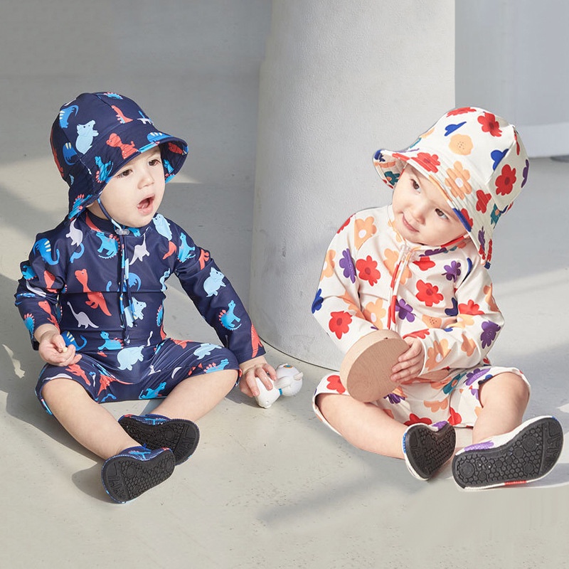 baju renang budak 1/2/3 tahun Swimsuit baby Wetsuit Full Body Neoprene