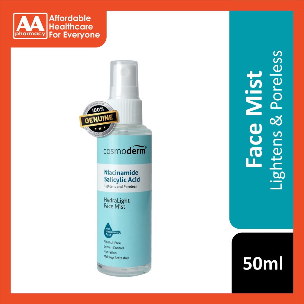 Cosmoderm Niacinamide Salicylic Acic Hydralight Face Mist 50mL Shopee