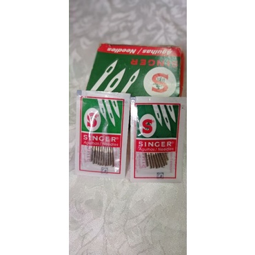 (1 paket) Jarum Mesin SINGER Jahit Biasa Original / Jarum Mesin Kepala ...