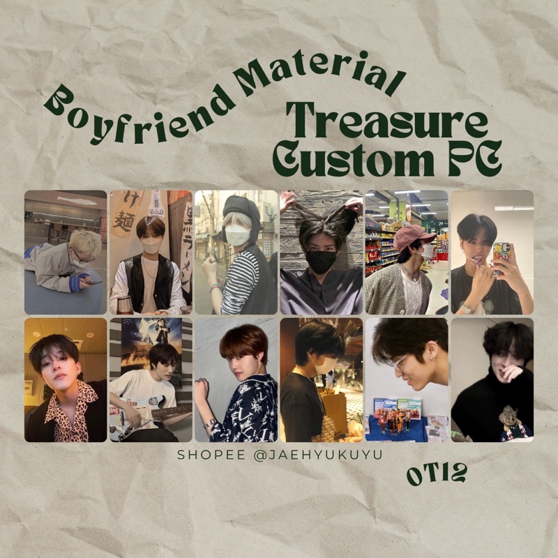 [NEW] TREASURE Custom Photocard PC Set 12 Members | Boyfriend Material ...