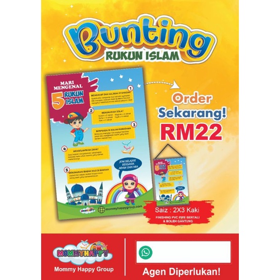 [CELIK BUKU] Bunting Banner Tadika Prasekolah Tahan Lasak - Bunting ...