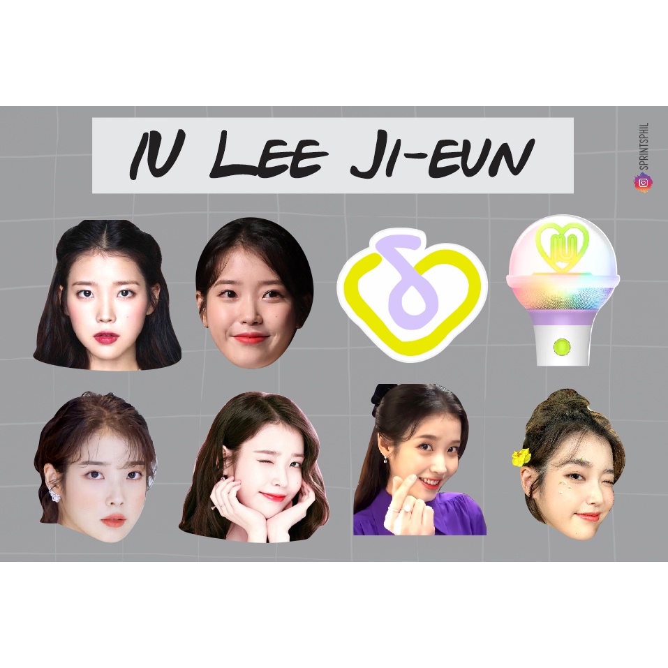 KPOP SINGER ACTRESS IU LEE JI EUN CUT TO SHAPE UV PRINTED TEXTURIZED ...