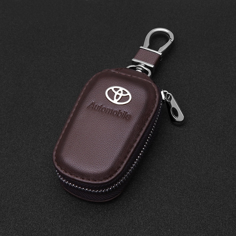 Business Casual Genuine Leather car logo Key Walle Keychain Universal