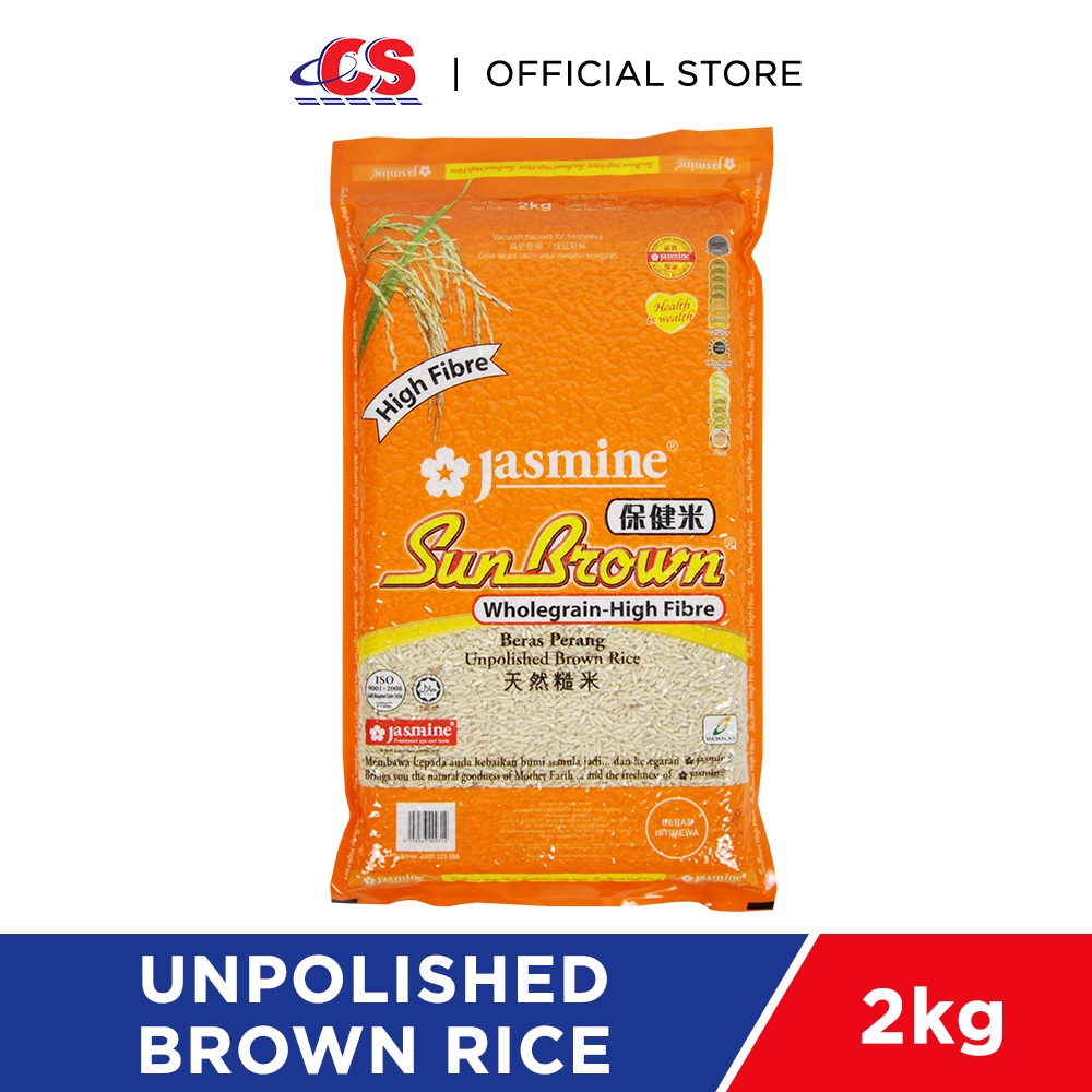 JASMINE Sun Brown High Fibre Brown Rice 2kg Shopee Malaysia