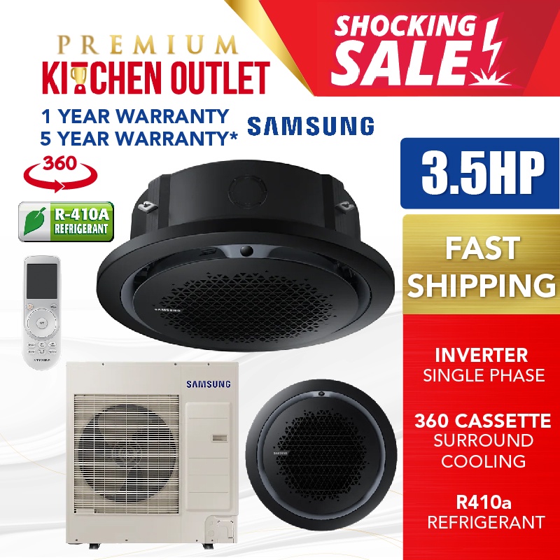 Samsung 3.5HP 360 Ceilling Cassette Inverter R410a Air Conditioner