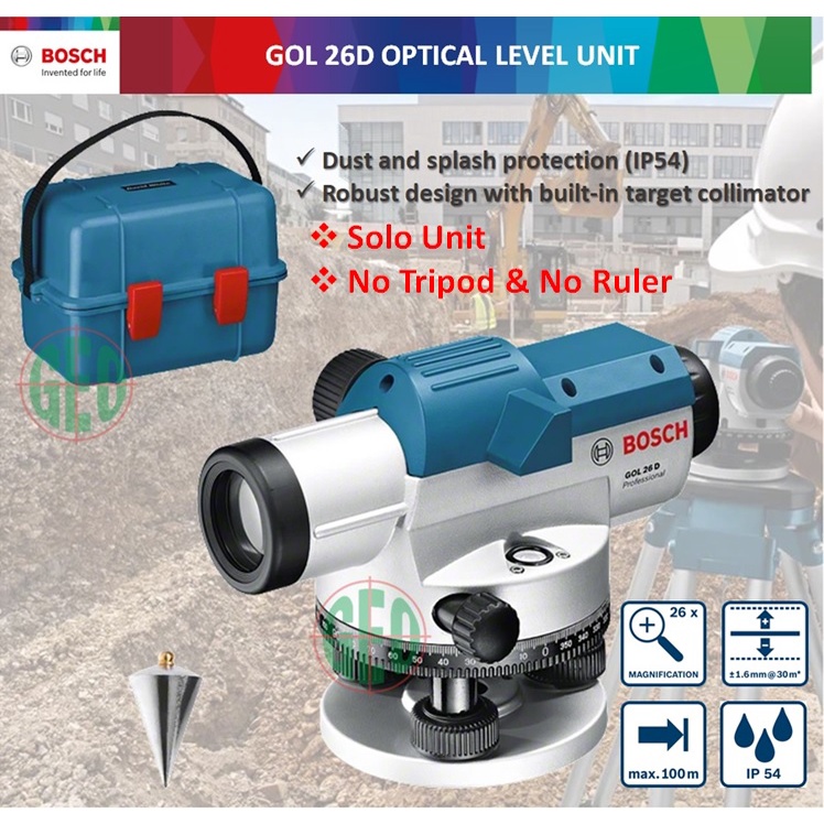 Bosch GOL 26D Optical Dumpy Level Unit Only WITHOUT Tripod And Leveling ...
