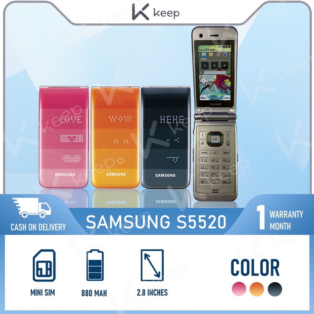 Samsung flip S5520 GSM 3G phone Mobile Samsung flip phone loud