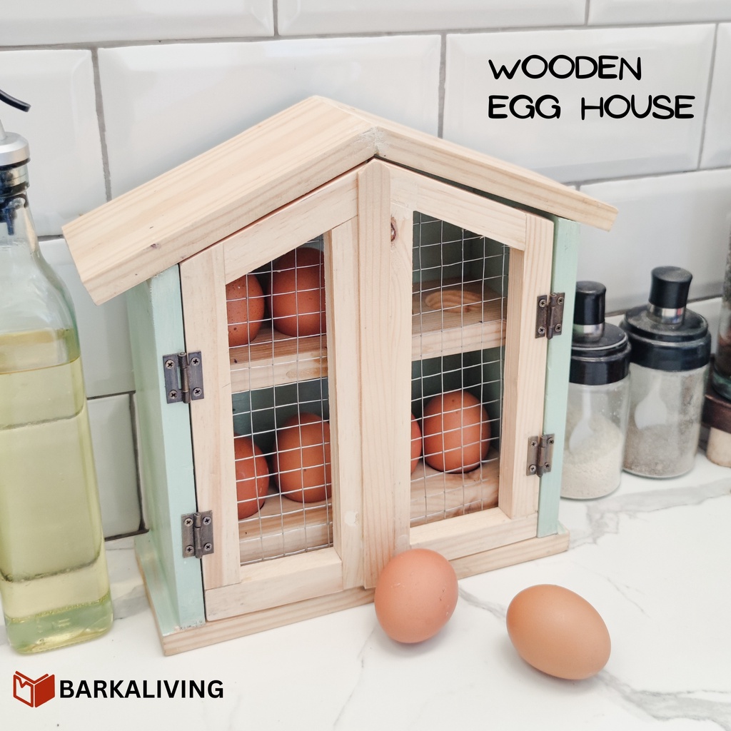 KAYU Egg Rack Egg House Tray Wooden Egg Storage Holder Shopee Malaysia