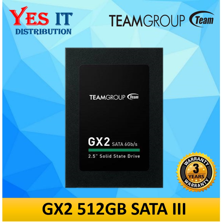 TeamGroup GX2 2.5 512GB SATA III Solid State Drive SSD (T253X2512G0C101)