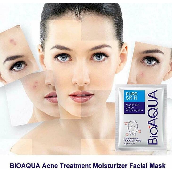 Silver mask For Red Acne Skin Pure Skin Bioaqua mask Shopee Malaysia
