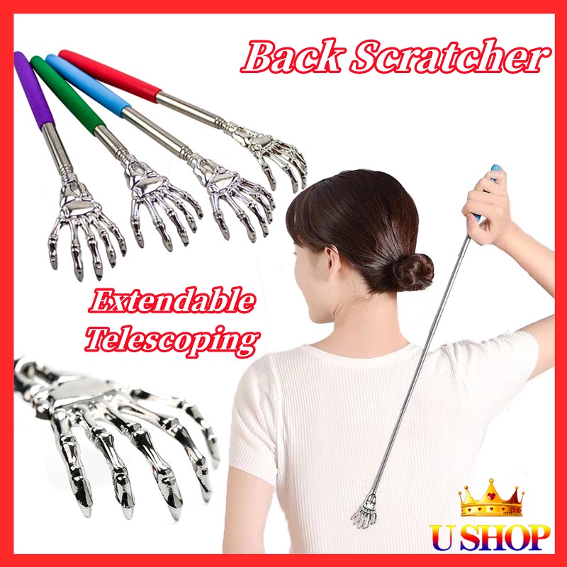 Back Scratch Itchy Stainless Steel Telescopic Claw Massager Portable ...