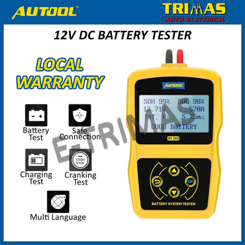 Trimas Autool 12v Battery Load Tester Automotive Diagnostic Cranking