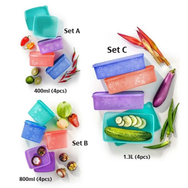 Tupperware Snowflake 400ml/800ml/1.3L/2.8L x 1pcs | Shopee Malaysia