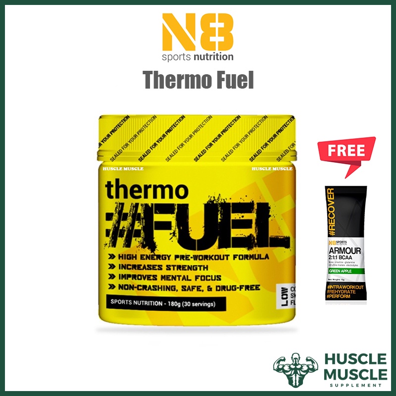 N8 THERMO FUEL High Energy PreWorkout Formula Increases strength