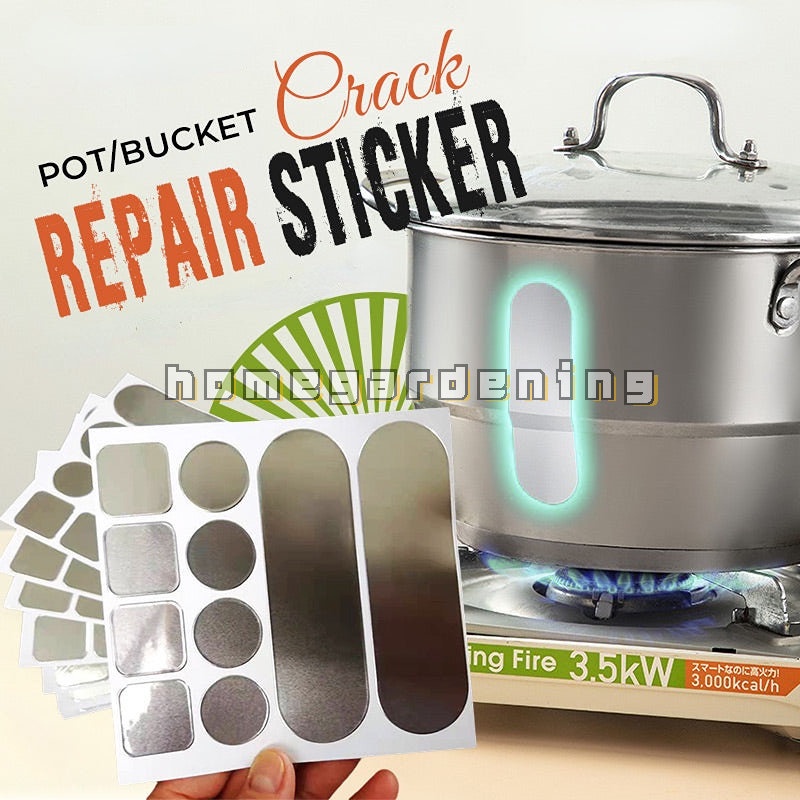 10pcs/sheet Bucket Pot Crack Repair Sticker Waterproof High Temperature
