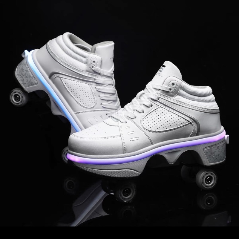 Kick Roller Roll Shoes light Anglut convertible shoes heelys four-wheel ...