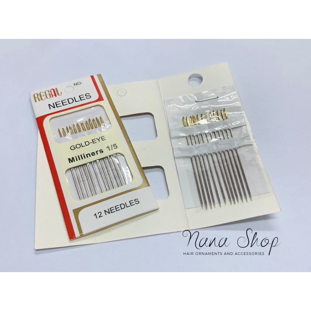 Regal GOLD NEEDLES Hand Sewing NEEDLES 1/5 Contents 12pcs 3/9 Contents