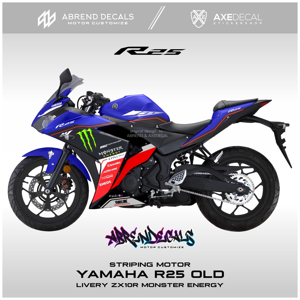 Yamaha R25 LIVERY MOTO GP ME 2023 STRIPING / CUSTOM DESIGN R25 ANS ...