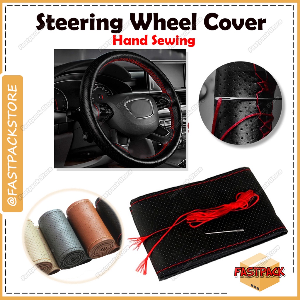 Univeral Fit Car DIY teering Wheel Cover titch on Wrap