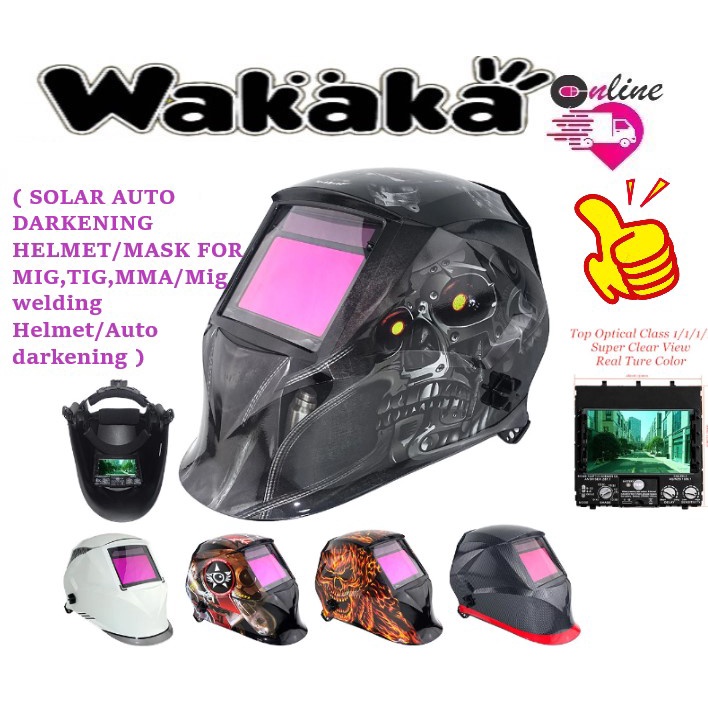 SOLAR AUTO DARKENING HELMET/MASK FOR MIG | Shopee Malaysia