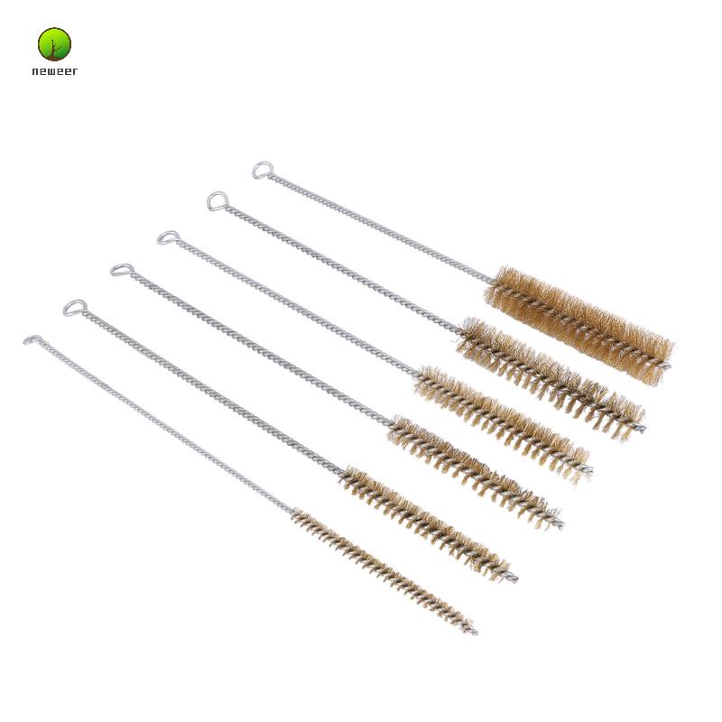 6 Pcs Brass Tube Cleaning Brush Wire Brush Set Cleaning Polishing Tool