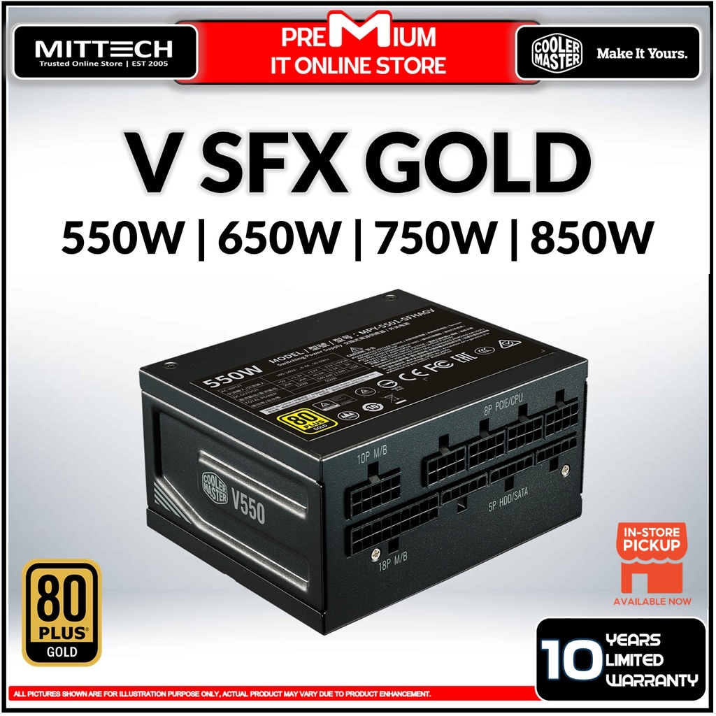 Cooler Master V Sfx Gold Full Modular Plus Gold Sfx Power Supply Sfx Form Factor Sfx To