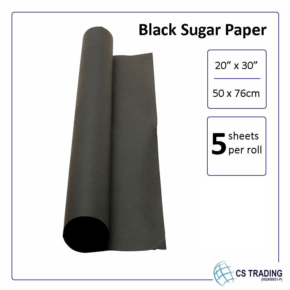 5 pcs x Large Black Sugar Paper 20" x 30" (50cm x 76cm) Shopee Malaysia