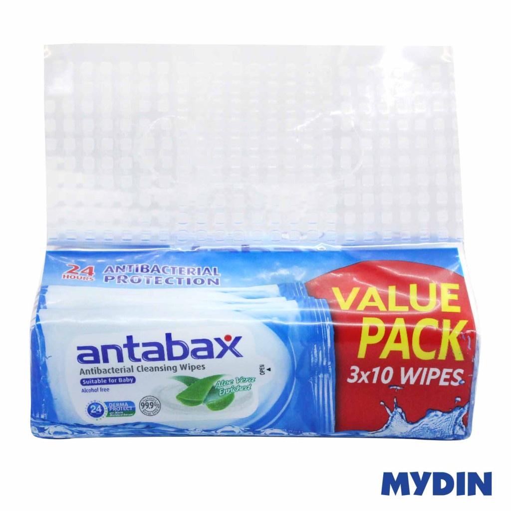 Antabax Antibacterial Cleansing Wipes (3 x 10's) Shopee Malaysia
