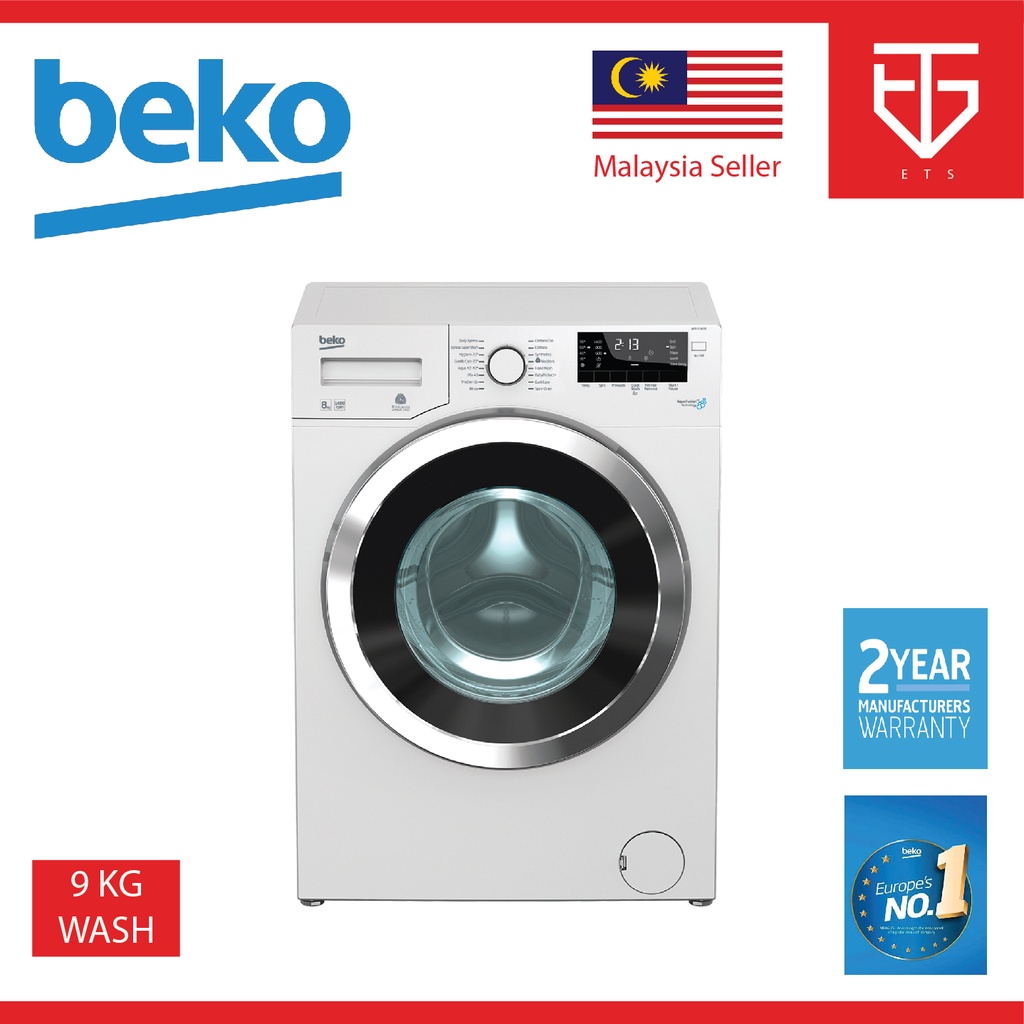 BEKO PROSMART INVERTER FRONT LOADING WASHER 9KG WMY914831 Shopee Malaysia