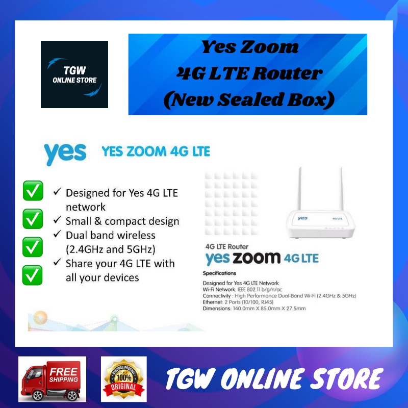 Yes Zoom 4G Lte Router Modem New Promo Price 1 Unit Only Shopee Malaysia