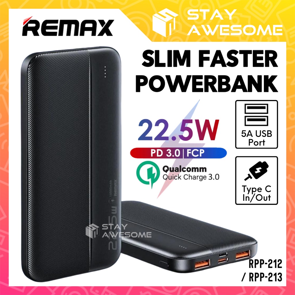 REMAX Powerbank Fast Charging Powerbank 20000mAh Powerbank 22.5W RPP ...