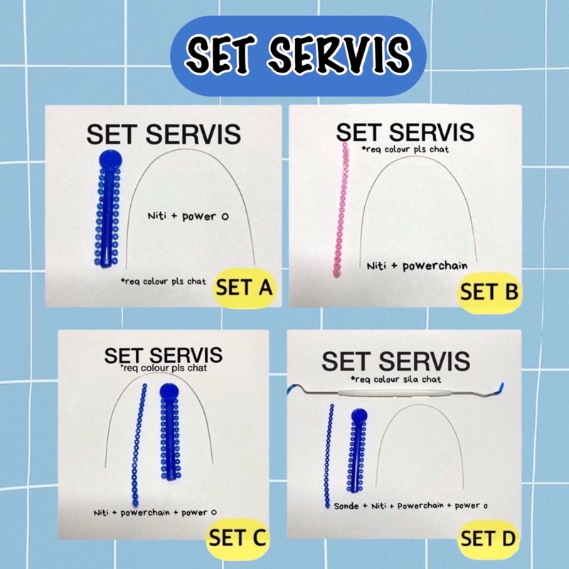 Braces / Getah power o powerchain / ligature ties orthodontic Shopee