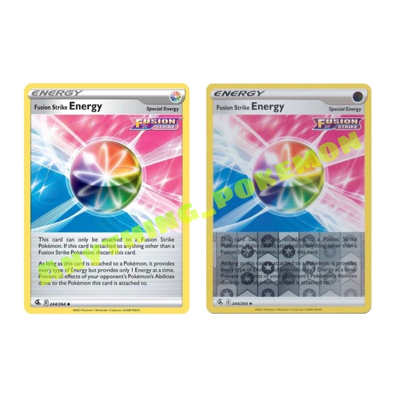 Pokmon ENERGY Card - Fusion Strike Energy REVERSE HOLO/NORMAL 244/264 |  Shopee Malaysia
