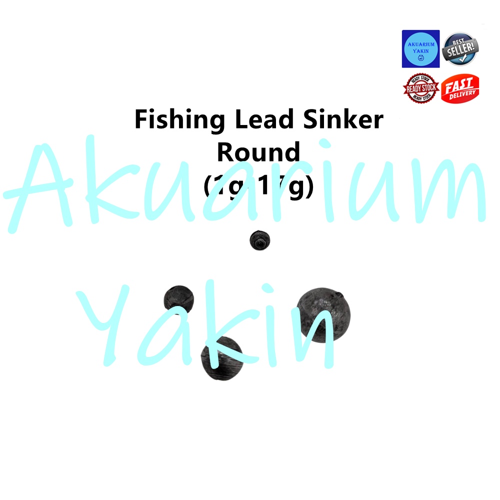 4077 Lead Fishing Sinker Round Shape RS Batu Ladung Pancing Trolling  Fishing Weights For Bass Fishing BATU HIDUP