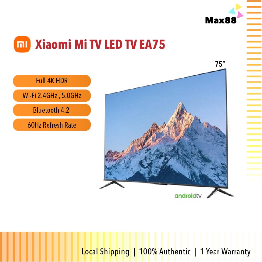 Xiaomi Mi TV 75" 4K Android TV Smart LED UHD Chinese Version EA75 / A75 ...