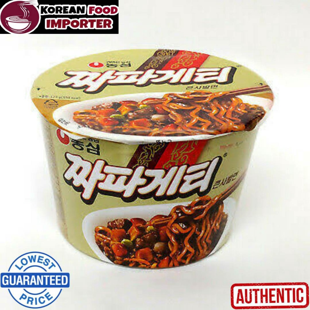 Nongshim Japaghetti (black bean sauce)Big Cup noodles 123 g authentic