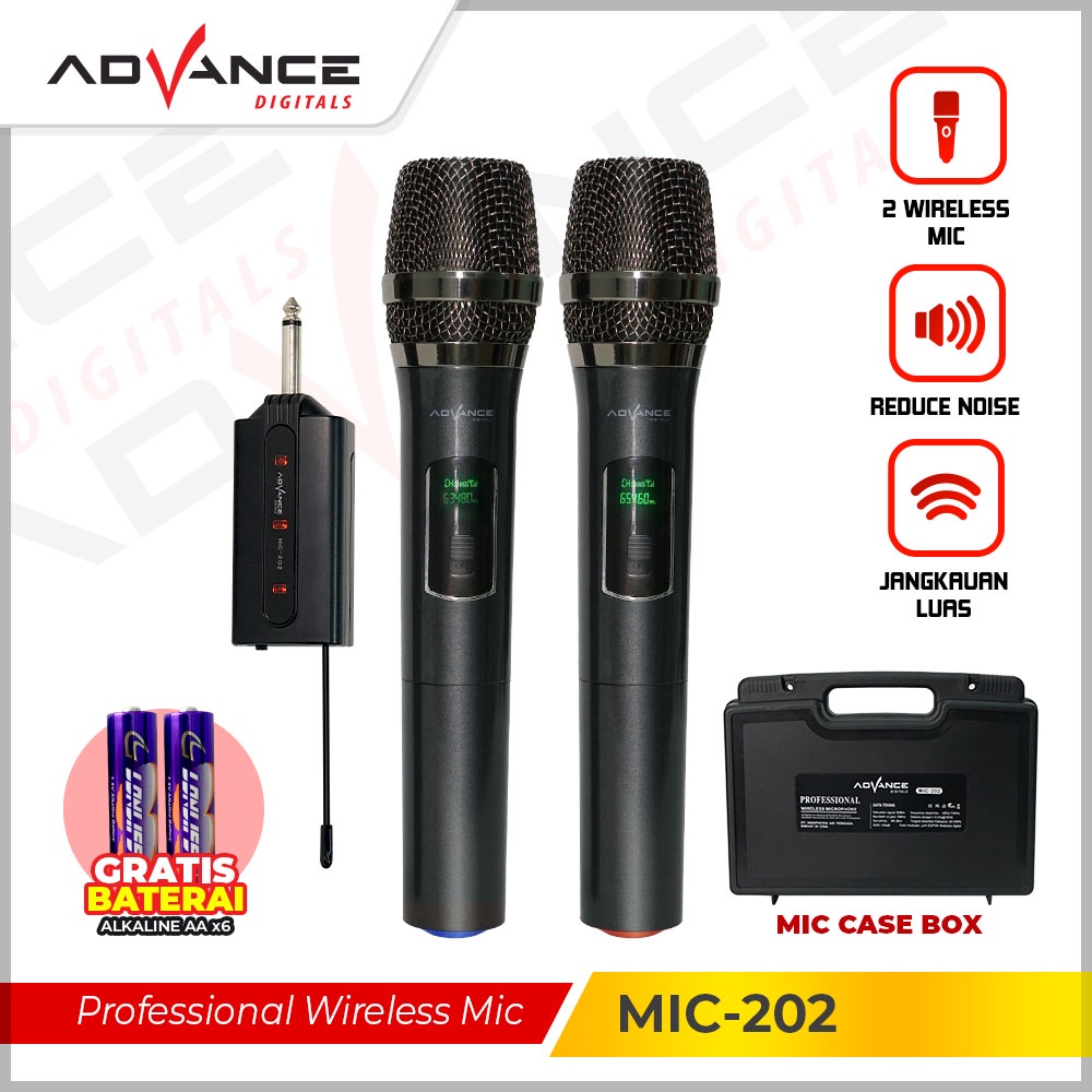 Mic Without Wires/ MIC WIRELESS ADVANCE MIC202 2pack Wireless MIC