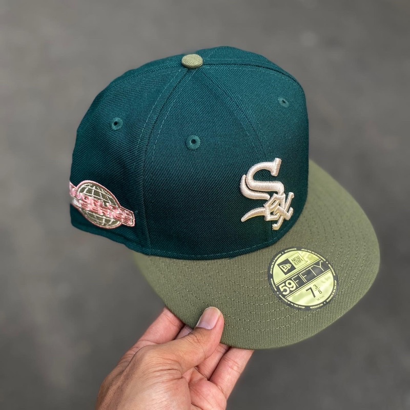 Casquette New Era – Chicago White Sox World Series 2005, Rose/vert, Taille 7 3/4