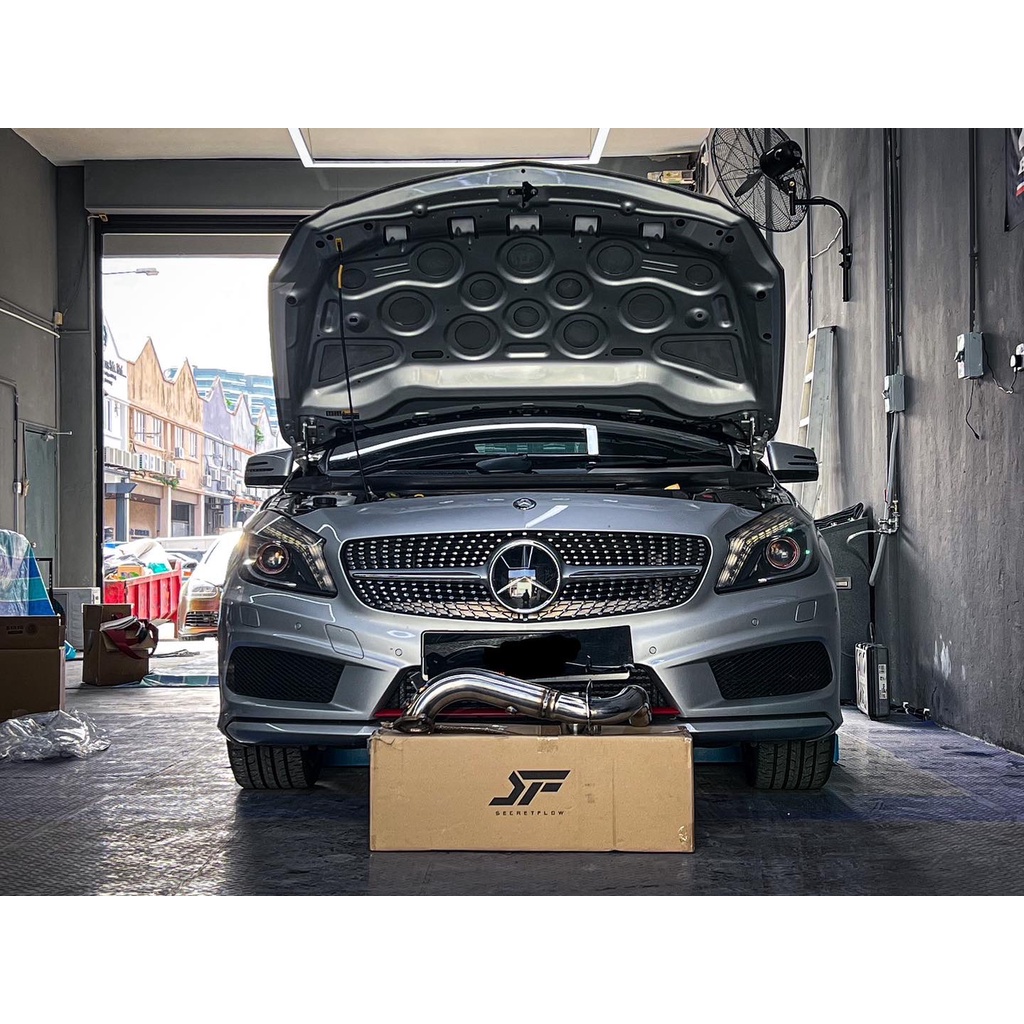 Mercedes Benz A180 A200 A250 W176 Secretflow 3" Catless Downpipe ...