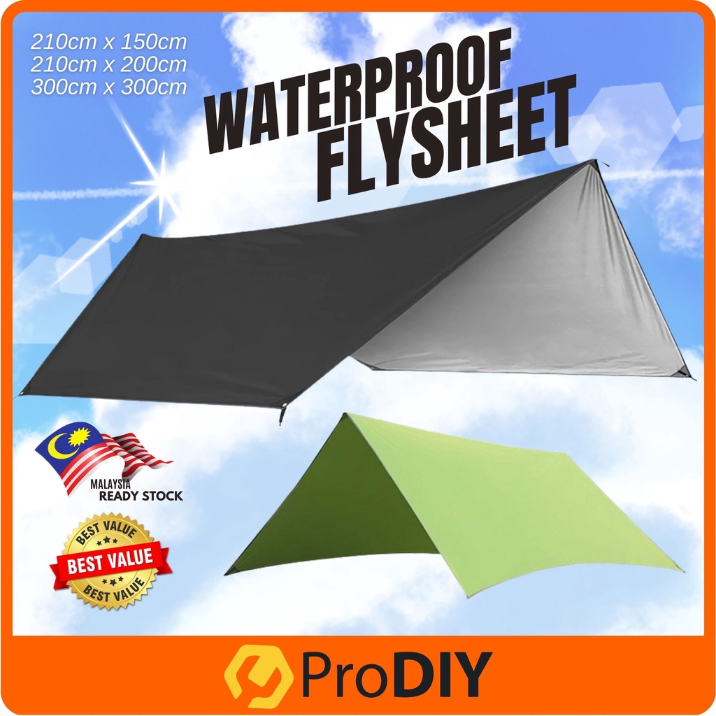 Camping Flysheet Canopy Tarp Tent Waterproof Cover Lapik Khemah 