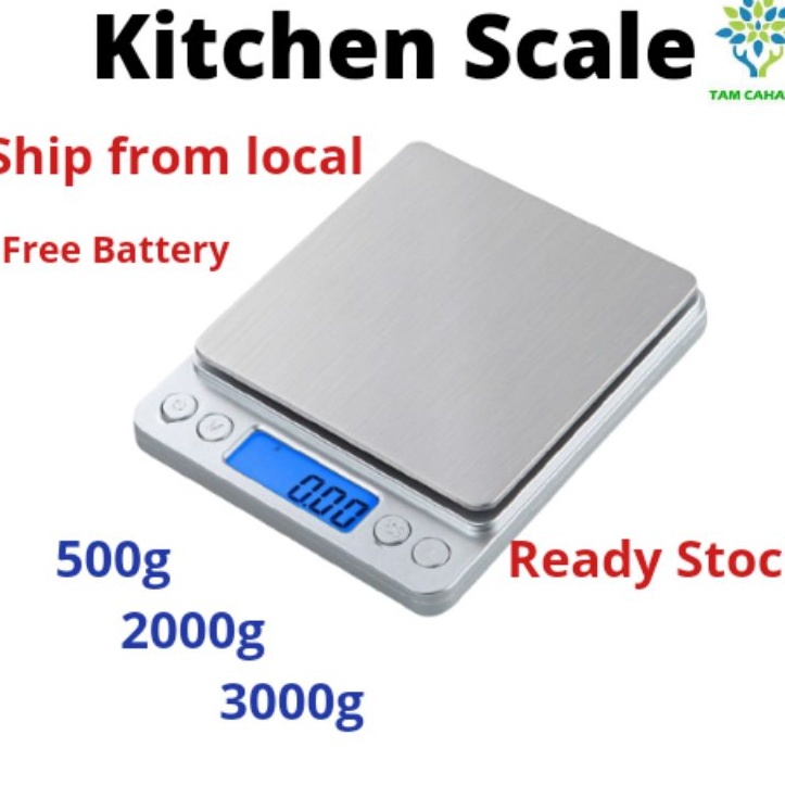 Digital Kitchen Scale 0.01g 500g 2kg 3kg High Accuracy Precision Weight