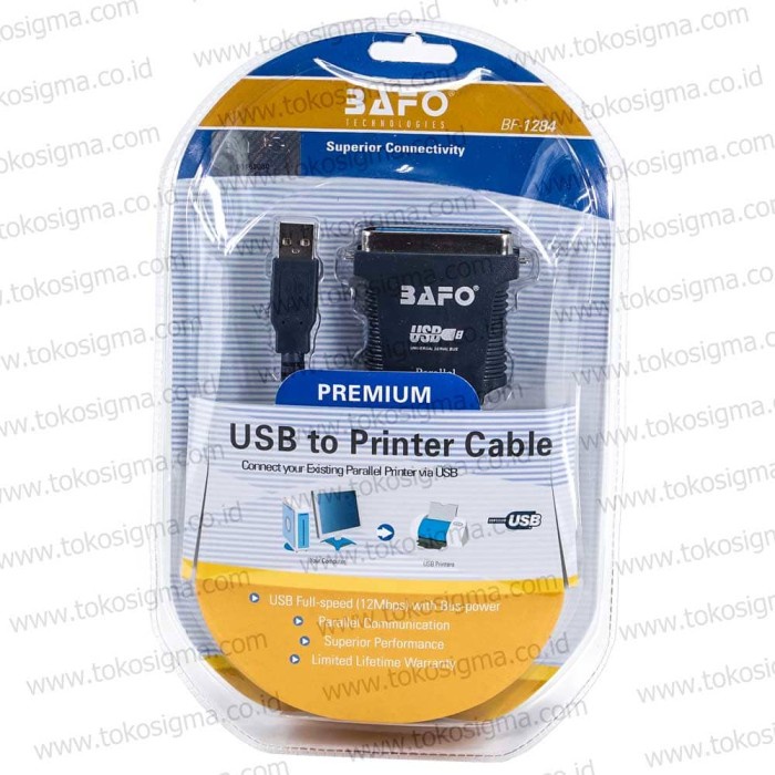 Usb To Printer Cable Lpt Ieee 1284 Bafo Bf1284 Premium Db36 Parallel