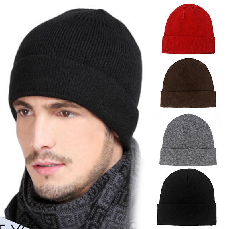 Unisex Knit Beanie Hat Cap Soft Thread Hip Hop Hat Adult Streetwear ...
