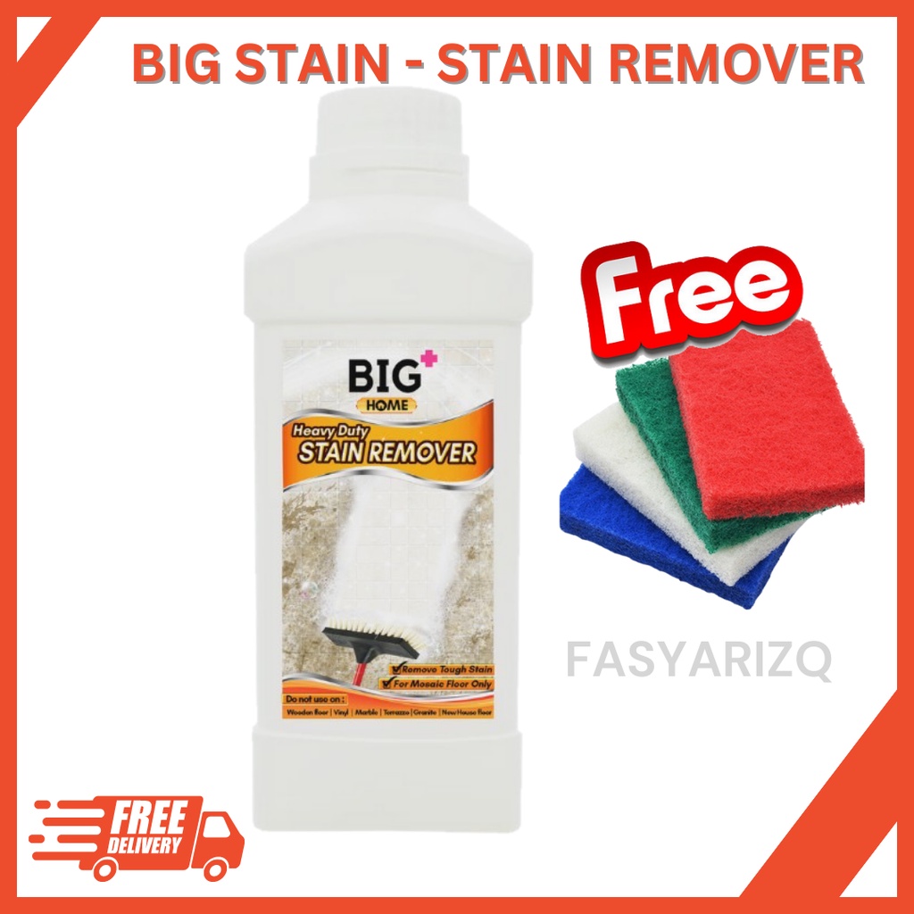 BIG+ Heavy Duty Stain Remover 1L Remove Stain & Dirt Acid Tandas Cuci
